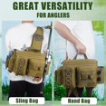 thumbnail image 5 of Fishing Tackle Bag with Rod Holder,Fly Fishing Sling Bag Pack Waterproof Cross Body Sling Bag Fishing Panny Pack Waist Bag Backpack Portable Fishing Tackle Box Storage Bag Gift for Men, 5 of 7