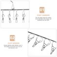 thumbnail image 3 of Portable Clothes Rack Underwear Wall Mounted Drying Skirt Hangers Socks Clip Stainless Steel with Clips Fold Child, 3 of 6