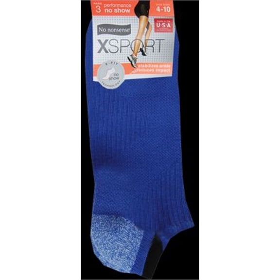 Nn Women Sock Cush Xsport Size 3pr No Nonsense Xsport Tab Back Assorted 3pr, Par