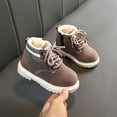 thumbnail image 5 of jsaierl Toddler Shoes Boys Girls British Style Knitted Elasticated Fashion Laceing Non Slip Thicken Keep Warm Comfortable Boots, 5 of 9