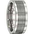 thumbnail image 4 of Stainless Steel Polished Grooved 8mm Comfort Fit Band (Size 7) Made In China sr553-7, 4 of 5