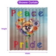 thumbnail image 5 of Peace Love Pride Pomeranian with Rainbow Sunglasses LGBT LGBTQ+ Shower Curtain Pom Dog Lover Gifts Waterproof Bathroom Bathtub Curtain - 01004, 5 of 5