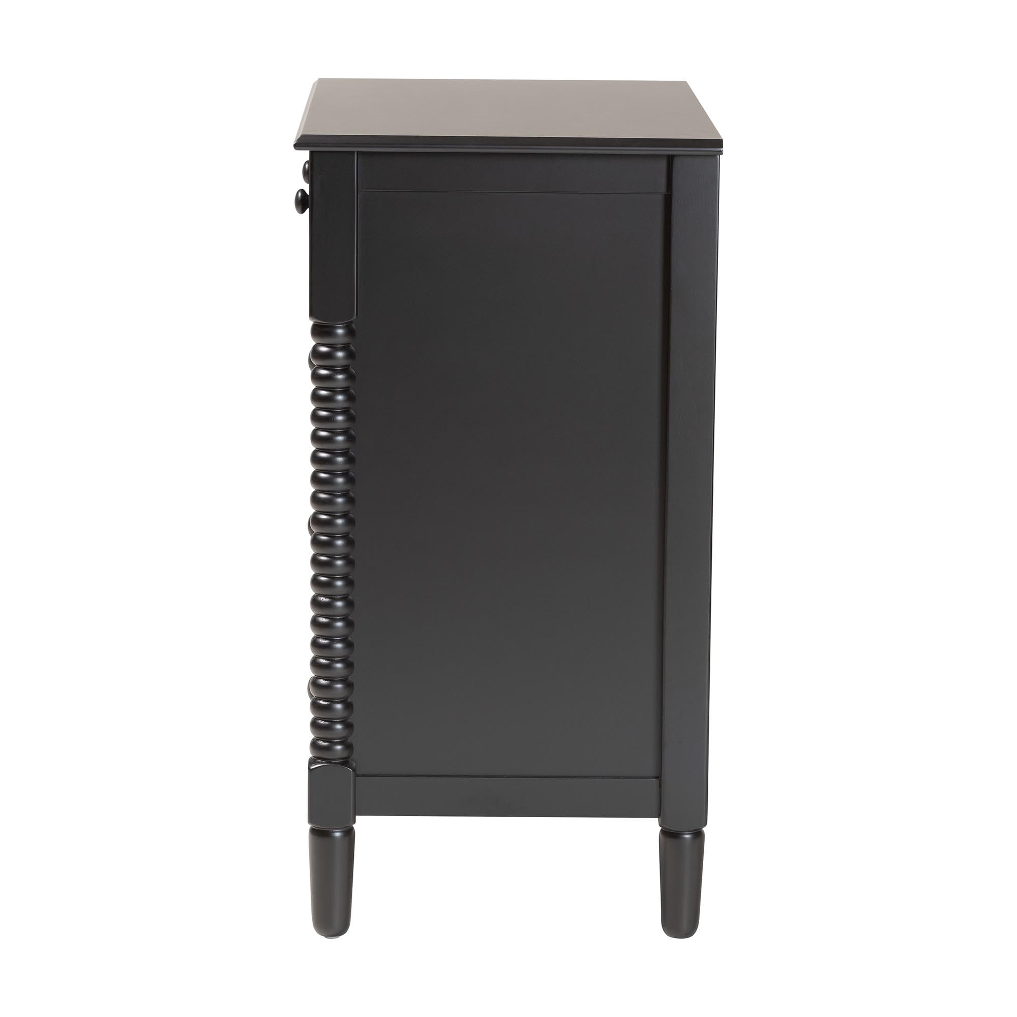 Baxton Studio Braith Farmhouse Chest, 5-Drawer, Black