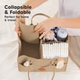 thumbnail image 5 of Baby Diaper Caddy Organizer with Handle - Portable Baby Car Organizers and Storage for Nursery, Changing Table, Large Shower Gift Basket for New Mom Gifts & Boy Girl Registry (Taupe), 5 of 9