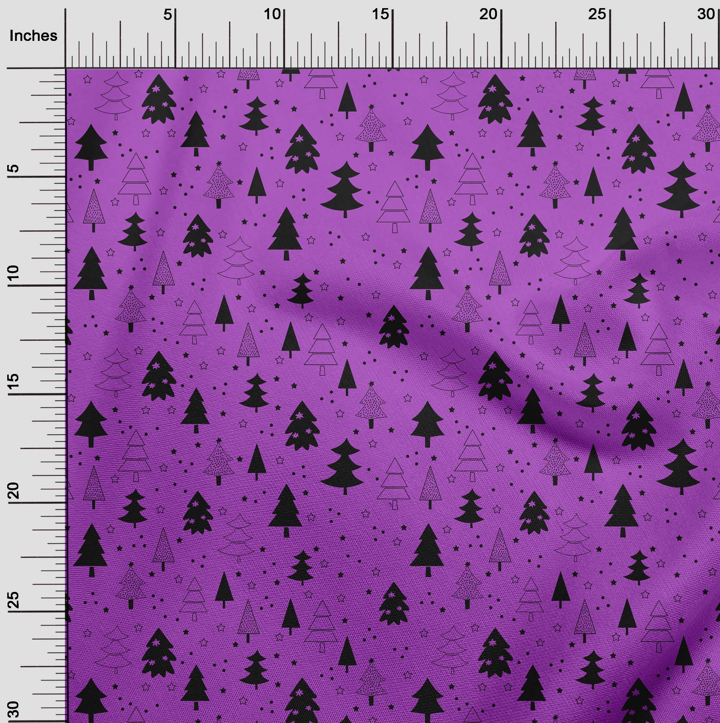 oneOone Viscose Jersey Green Fabric Christmas Tree Dress Material Fabric Print Fabric By The Yard 60 Inch Wide