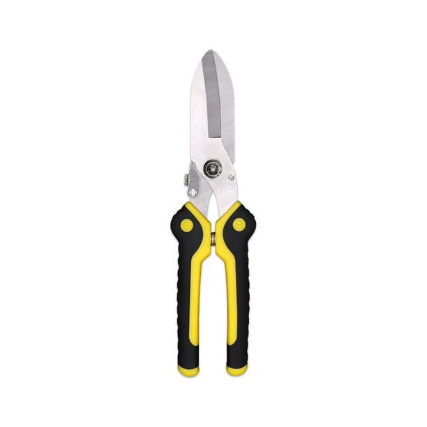 Tijeras para láminas de metal Tijeras industriales que ahorran esfuerzo Tijeras de alambre de cabeza redonda pesada Mango de plástico Tijeras de acero inoxidable Tijeras para láminas de metal de 8 pu TUNC Sencillez