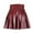 Dark Red A, variant on KDFJPTH Women's High Waist Pleated Solid Short Skirt Elegant Leather Skirt
