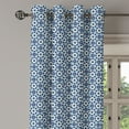 thumbnail image 2 of Ambesonne Stars Grommet Curtain, Moroccan Folklore Motifs, 50" x 72", Dark Blue Beige and Aqua, 2 of 6