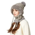 thumbnail image 6 of Eolstice 3 In 1 Knitting Hat, Winter Hat for Woman, Fleece Lined Balaclava, Winter Face Mask, Cold Weather Gear for Skiing, Snowboarding, Outdoor Winter Sports(E), 6 of 8