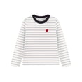thumbnail image 6 of Lmnyox T-Shirts for Girls Cute Striped Crew Neck Long Sleeve Tops Casual Fall Basic Pullover 1-15 Years, 6 of 8