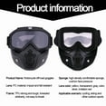 thumbnail image 6 of Motocross Sunglasses Windproof Cycling Riding Skiing Goggles with Mouth Mask UV Protection Bike Motorcycle Cycling Helmet Mask (Gray), 6 of 7