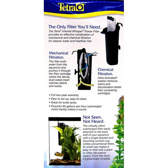 tetra whisper 2 10 gallon depth power filter for aquariums