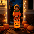 thumbnail image 4 of Halloween Light Up Pumpkin Candy Basket - LED Glowing Candy Bucket with Handle, Reusable Orange Halloween Trick or Treat Bucket for Boys and Girls, 4 of 5