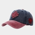 thumbnail image 2 of Gsakboxl Baseball Cap Unisex Canada Maple Leaf Patch Cotton Baseball Cap, Washed Lightweight Sports Hat for Outdoor Casual, 2 of 8