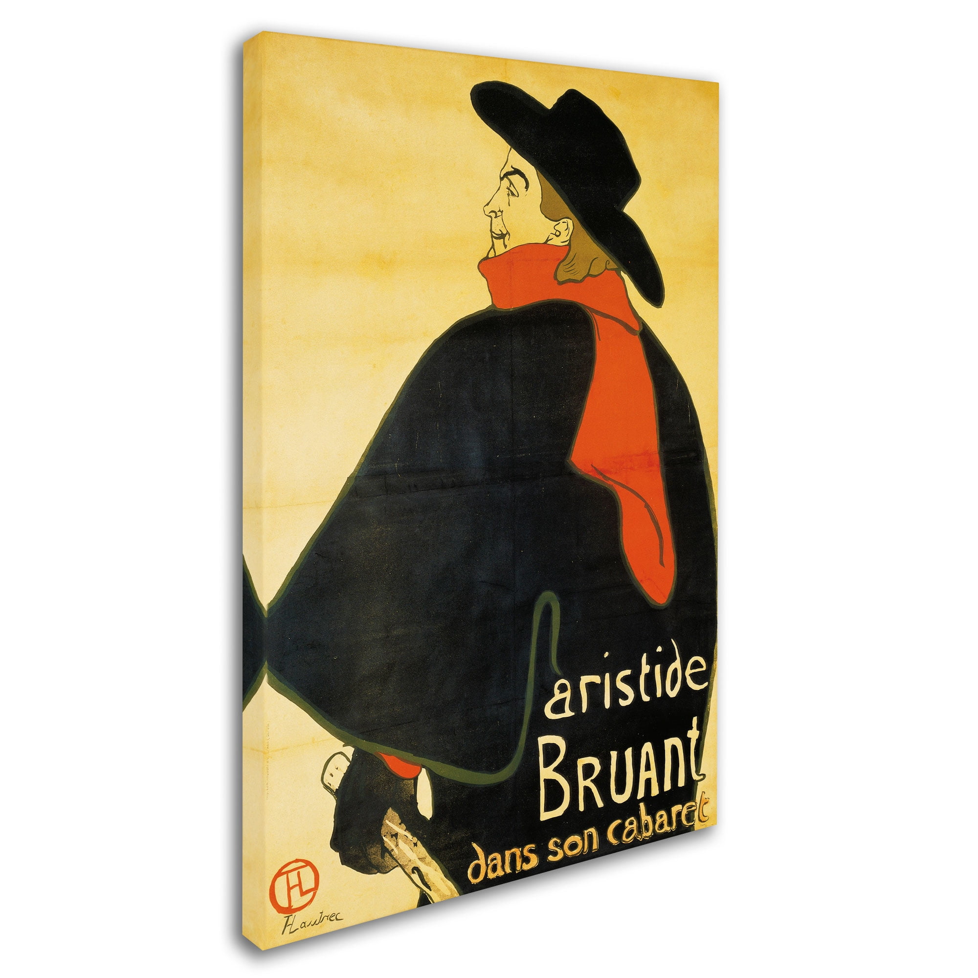 Trademark Fine Art "Aristide Bruant" Canvas Art by Henri de Toulouse-Lautrec