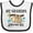 White and Black, variant on Inktastic My Grandpa Loves Me with Sloth and Hearts Boys or Girls Baby Bib