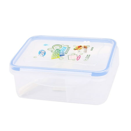 Unique Bargains School Plastic Removable Cover Lunch Box Food Container w Chopsticks