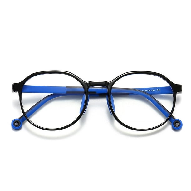 2231 Gafas TR90 para niños, gafas planas para hombres y mujeres, gafas redondas con montura de ojo de gato para niños