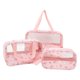 thumbnail image 5 of Bolsas Cosméticas Transparentes, Cremallera Rosa Floral Estampado Inapro Transparente PU PU Bolsas de Tocador Transparente 3 Tamamos para Gimnasio, 5 of 7
