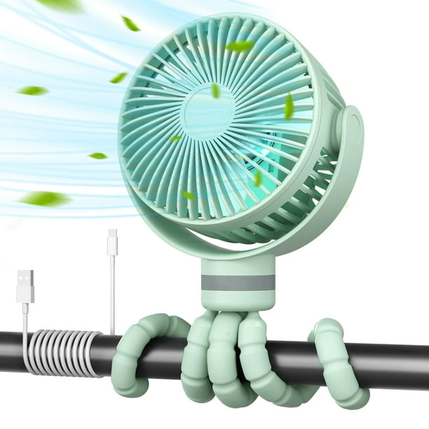 Ventilador de cochecito portátil Momcozy de 8000 mAh, 27 horas de duración de la batería