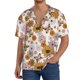 thumbnail image 1 of Fotbe Sunflowers And Butterflies Camisa Estampada de Manga Corta para Hombre, Casual de Verano, Estilo Playero, Sin Arrugas-4X-Large, 1 of 5