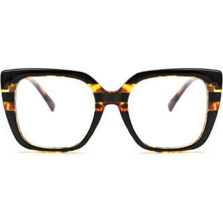 LA SUNGGO Clear Thick Frame Fake Glasses Square Non Prescription Lens  Eyewear Vintage Oversize Acrylic Frame Eyeglasses Nerd Glasses for Women  Men at  Women's Clothing store