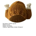 thumbnail image 6 of ievspot Chicken Leg Hat Highly Elastic Knitted Windproof Thermal Cap for Winter Fun Halloween Thanksgiving Christmas Costume, 6 of 7