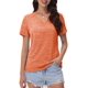 thumbnail image 1 of Camiseta MAGCOMSEN para mujer con cuello en V, protección solar, color naranja S, 1 of 7