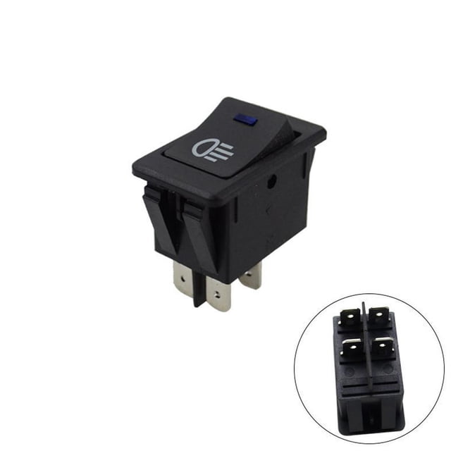 Car Light Rocker Switch ON-OFF Fog Lamp Switch 2 Position 4 Pins LED