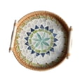 thumbnail image 2 of yotijay Mosaic Tray Rattan Tray Organizer Tray Storage and Display with Handles Handmade 22cmx3cm, 2 of 9