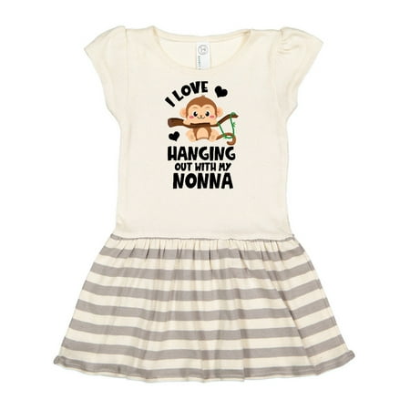 

Inktastic Monkey I Love Hanging out with My Nonna Gift Toddler Girl Dress