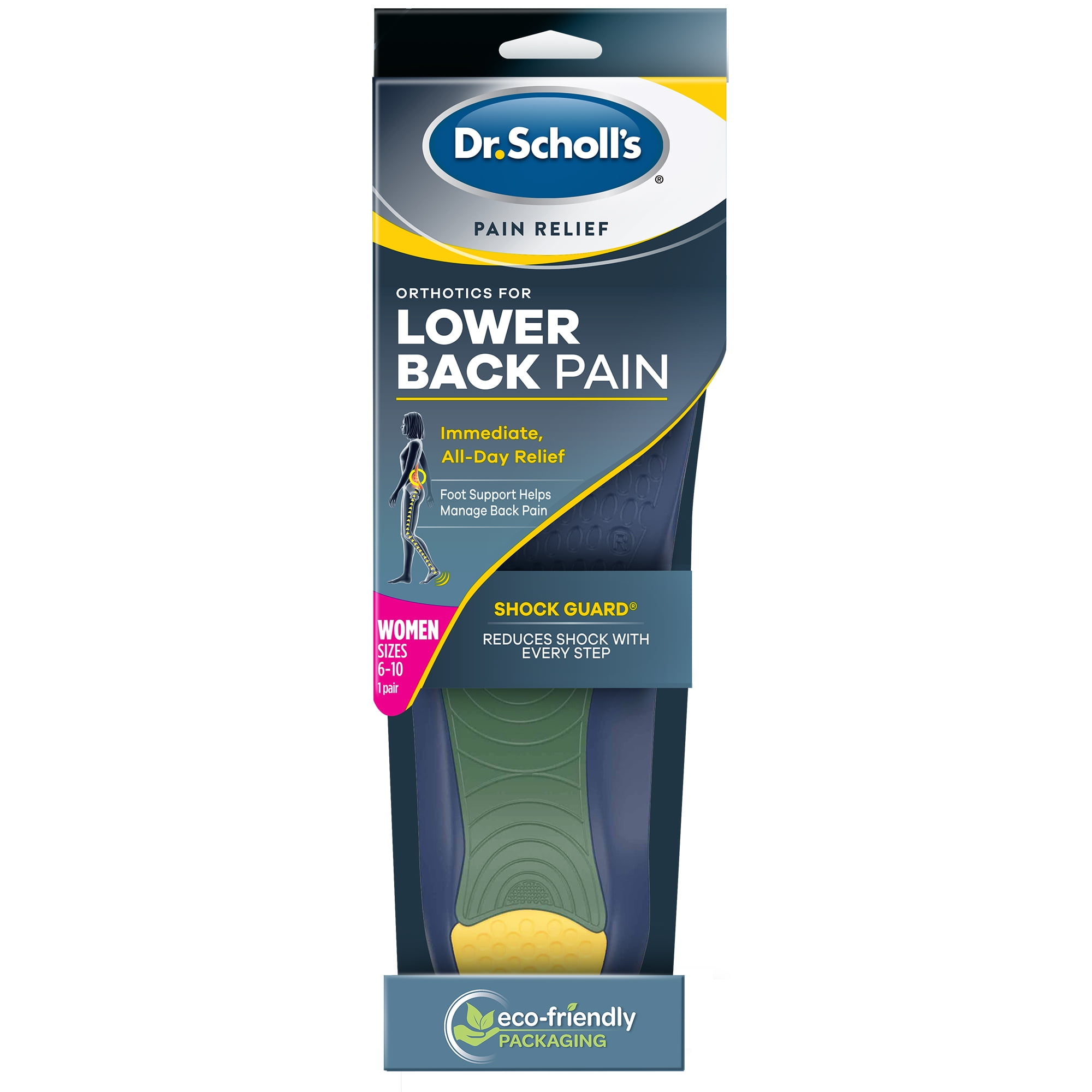 Large UK Size 9-11 Scholl Orthotic Insole Lower Back Pain Relief 