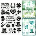 thumbnail image 1 of Sellos transparentes para hacer tarjetas con diseño de sombrero de trébol y cerveza para el Día de San Patricio., 1 of 8