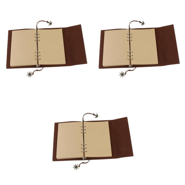 Abbracc 3 Pcs Carnet en Cuir Rechargeable Journal de Voyage Parfait