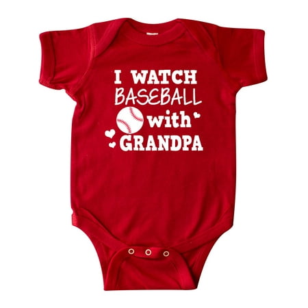 

Inktastic I Watch Baseball with My Grandpa Gift Baby Boy or Baby Girl Bodysuit