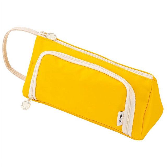 Estuche para lápices de gran capacidad, bolsa para lápices, bolsa de mano para bolígrafos, bolsa portátil para cosméticos, para oficina, escuela, adolescentes, niñas y niños (amarillo)