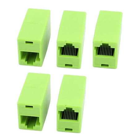 - 5 Pcs RJ45 8P4C Dual Port Network Straight Through Cable Joiner Coupler