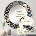thumbnail image 3 of DESIGN ART Designart "Gold Grey Industrial Elegance III" Abstract Collages Modern Wall Mirror 24in.x24in., 3 of 4