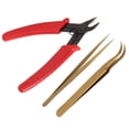 thumbnail image 3 of Electronic Repair Kit, Corrosion Resistance Aluminum Alloy Alloy Steel Tweezer  For Jumper Repair ANGGREK Elbow Tweezer, 3 of 8