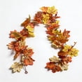 thumbnail image 2 of Artificial Maple Leaf Garland Fall Thanksgiving Decor, 78.7 Inch Orange Faux Leaf Vine 36 Branches For Railing Door Frame Fireplace Wall, Autumn Harvest Hanging Decor, 2 of 7