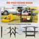 thumbnail image 4 of VEVOR Mesa de cocina para acampar, estación de cocina portátil plegable de una sola pieza con bolsa de transporte, mesa de camping de aluminio, 4 mesas auxiliares de hierro y 2 estantes, 4 of 9