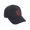 Charcoal, variant on Daxton Low Profile Adjustable Baseball Dad Hat Cap Old English Font Alphabet A to Z, Charcoal Hat Red S