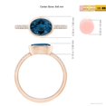 thumbnail image 5 of ANGARA Natural Oval 1.5 ct London Blue Topaz and Diamond Ring in 14K Rose Gold for Women (Size-8x6mm) | November Birthstone, Anniversary, Jewelry Gift for Women | Natural London Blue Topaz Ring, 5 of 10