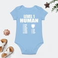 thumbnail image 4 of Human Level One - Baby Clothes - Funny Newborn Bodysuit Outfits for Boys And Girls Sky Blue-style 6months, 4 of 7