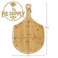 thumbnail image 7 of Pie Supply 15" Bamboo Pizza Peel, Wood Paddle Cutting Board with Handle and Hanging Strap, 7 of 7