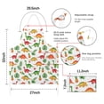 thumbnail image 7 of White Cartoon Dinosaurs Pineapples Pattern Apron-Garden Aprons for Women with Pockets-Cotton Linen Waterproof Kitchen Cooking Gardening Aprons Adjustable for Kitchen,Cooking,BBQ and Salon 33x27 Inch, 7 of 7