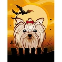 Carolines Treasures BB1762CHF Halloween Yorkie Yorkishire Terrier Flag Canvas House Size