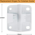 4 Sets Plastic Cooler Hinges & Screws Set Compatible with Coleman