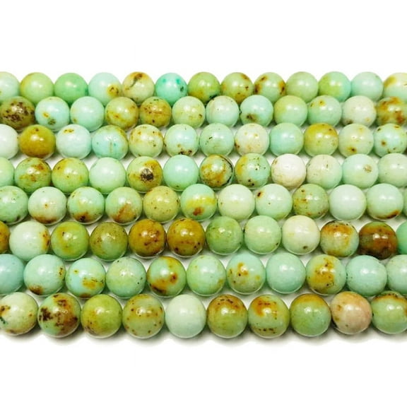 6mm 15 Inches Mongolian Turquoise Round Beads Genuine Gemstone Natural Jewelry Making