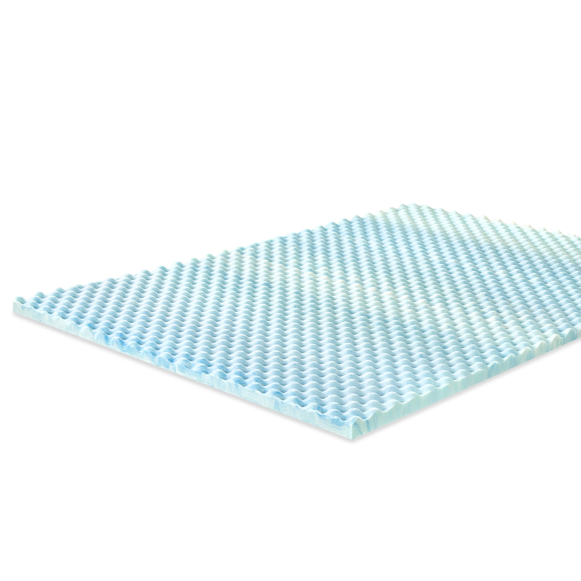 Zinus 1.5" Swirl Gel Cooling Memory Foam Mattress Topper, Twin